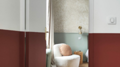 Le décor de Jules - Conseil en aménagement & décoration intérieure - Décoratrice d'intérieur et architecte d'intérieur Lille La madeleine Saint-andré-lez-lille Lambersart Bondues Marcq en baroeul - Chambre vert et rose papier peint cascade - rénovation complète et décoration intérieure